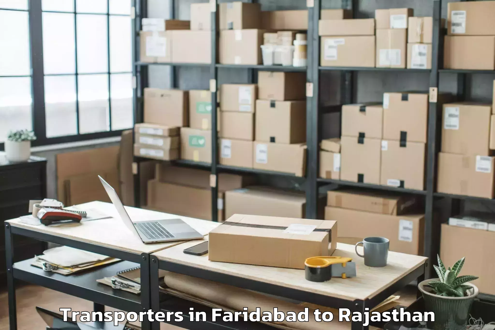 Book Faridabad to Chhoti Sadri Transporters Online